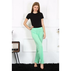 Moda Kadın Pamuklu Tek Alt Pijama Fıstık Yeşili
