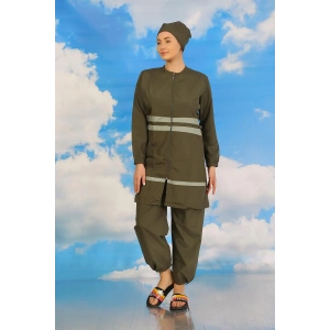 Moda Kadın Tam Tesettür Mayo Haki