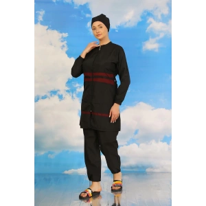 Moda Kadın Tam Tesettür Mayo Siyah