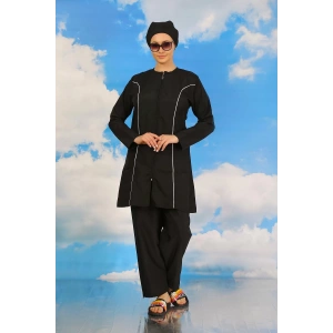 Moda Kadın Tam Tesettür Siyah Mayo
