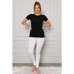 Moda Penye Likralı Tayt Beyaz