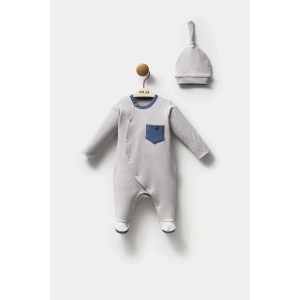 Moi Noi Şapkalı Tulum Mnb1250 Gri