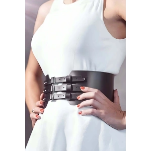 Önde 3 Toka Detaylı Şık Deri Kemer - Brf618