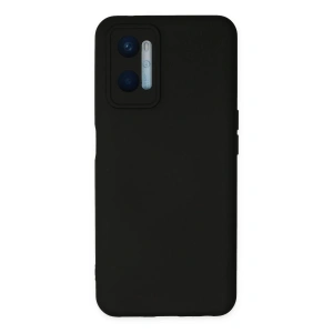 Oppo A96 Kılıf Nano içi Kadife Silikon - Siyah