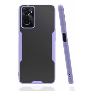 Oppo A96 Kılıf Platin Silikon - Lila