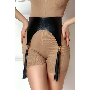 Püsküllü Deri Korse Kemer - Brf788