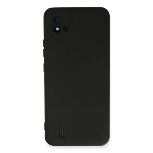 Realme C11 2021 Kılıf Nano içi Kadife Silikon - Siyah