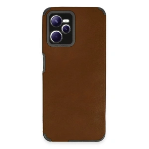 Realme C35 Kılıf Loop Deri Silikon - Kahverengi