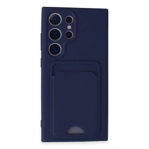 Samsung Galaxy S24 Ultra Kılıf Kelvin Kartvizitli Silikon - Lacivert