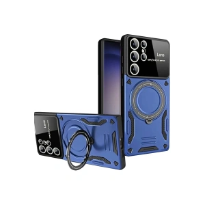 Samsung Galaxy S25 Ultra Kılıf Joy Lens Standlı Kapak - Lacivert