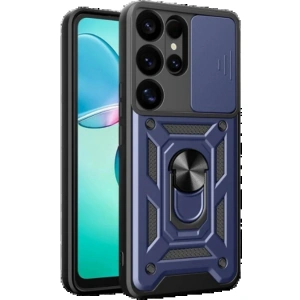 Samsung Galaxy S25 Ultra Kılıf Pars Lens Yüzüklü Silikon - Lacivert