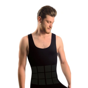 Siyah Erkek  Dikişsiz Vücut Toparlayıcı Korse - 740