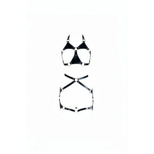 Siyah Harness Takım O Halka Detaylı Vücut Aksesuarı - Brf1272