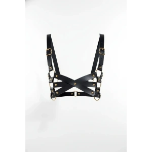 Siyah Kadın Kemer Deri Çapraz Detaylı Vücut Kemeri - Brf1186