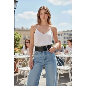 Siyah Kadın Kemer Kalın Bel Korse Aksesuarı - Brf1117