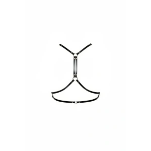 Siyah Kadın Kemer Suni Deri Vücut Aksesuarı - Brf203