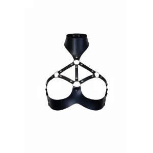 Siyah Kadın Kemer Yüksek Yaka Metal Halka Detaylı - Brf1237