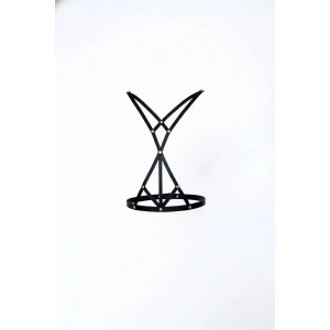 Siyah Kadın Kemer Zımba Detaylı Çapraz Vücut Aksesuarı - Brf158