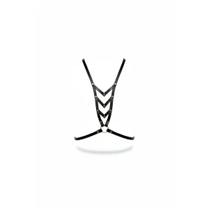 Siyah Kadın Kemer Zımba Detaylı Vücut Aksesuarı - Brf192