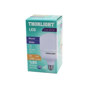Thorlıght T-30b  30w  E27 Torch T-shape  Beyaz  Led Ampul  2580 Lumen - 6400k - 18000 Saat - 2835 Smd Led