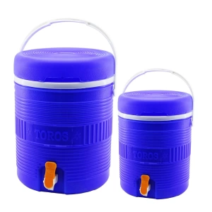 Toros  2li Set=14+6lt   Yuvarlak   Termos   Mavi Plastik  Musluklu - Taşıma Kulplu Brkt-501575