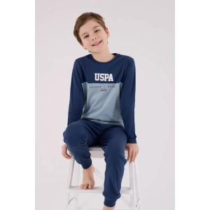 U.s. Polo Assn Uzun Kol Pijama Takım Us2220-4 Koyu İndigo