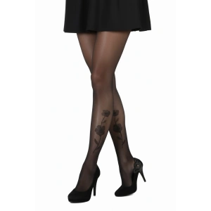 Vog İnce Desenli Külotlu Ester Siyah 2