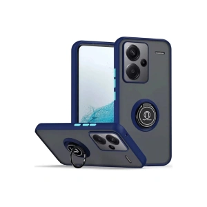 Xiaomi Redmi Note 13 Pro Plus Kılıf Montreal Yüzüklü Silikon Kapak - Lacivert