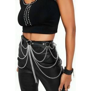 Zincir Detaylı Şık Deri Harness Kemer - Brf512