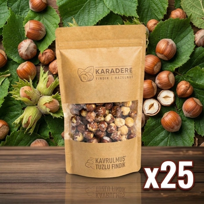 Karadere Fındık Tuzlu Kavrulmuş Fındık 200gr (25-50-100)