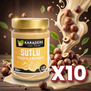 Karadere Fındık Sütlü Fındık Kreması 350gr (10-25-50)