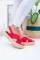 Red Suede Woman Sandals