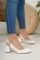 Beyaz Cilt Kadın Klasik Topuklu Ayakkabı