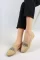 Nut Cilt Kadın Kare Burun Ayakkabı