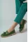 Yeşil Cilt Kadın Püsküllü Klasik Ayakkabı