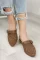 Mink Female Lace Slippers