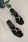 Black Skin Female Transparent Heel Slippers