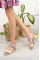 Lila-Ten-Sarı Kadın Klasik Topuklu Ayakkabı