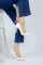 Beyaz Kırışık Rugan Kadın Topuklu Ayakkabı