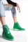 Green Skin Woman Beaded Boots