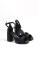 Black Skin WomenS Platform Heels Shoes