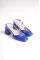 Mavi Rugan Kadın Tokalı Topuklu Ayakkabı