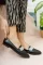 Siyah Cilt Taşlı Kadın Günlük Ayakkabı