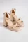 Ten Cilt Kadın Çapraz Platform Topuklu Ayakkabı