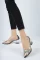 Siyah Şeffaf Kadın Taşlı Dolgu Topuk Ayakkabı