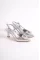 Gümüş Kadın Tokalı Topuklu Ayakkabı