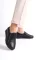 Siyah Cilt Kadın Taşlı Günlük Ayakkabı