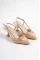 Nut Rugan Kadın Taşlı Tokalı Topuklu Ayakkabı