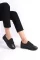 Siyah Cilt Kadın Bağcıklı Günlük Ayakkabı