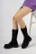 Black Suede Woman Boots
